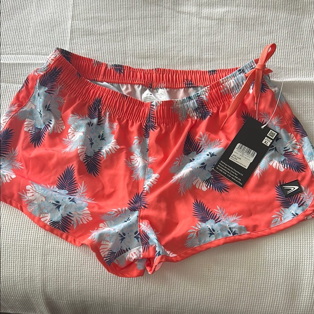Coral Print Shorts